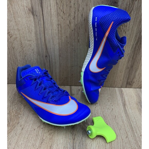 Nike Youth Zoom Rival Sprinter Track Spikes DC8753-401 Racer Blue Lime Size 5.5 - Picture 1 of 16